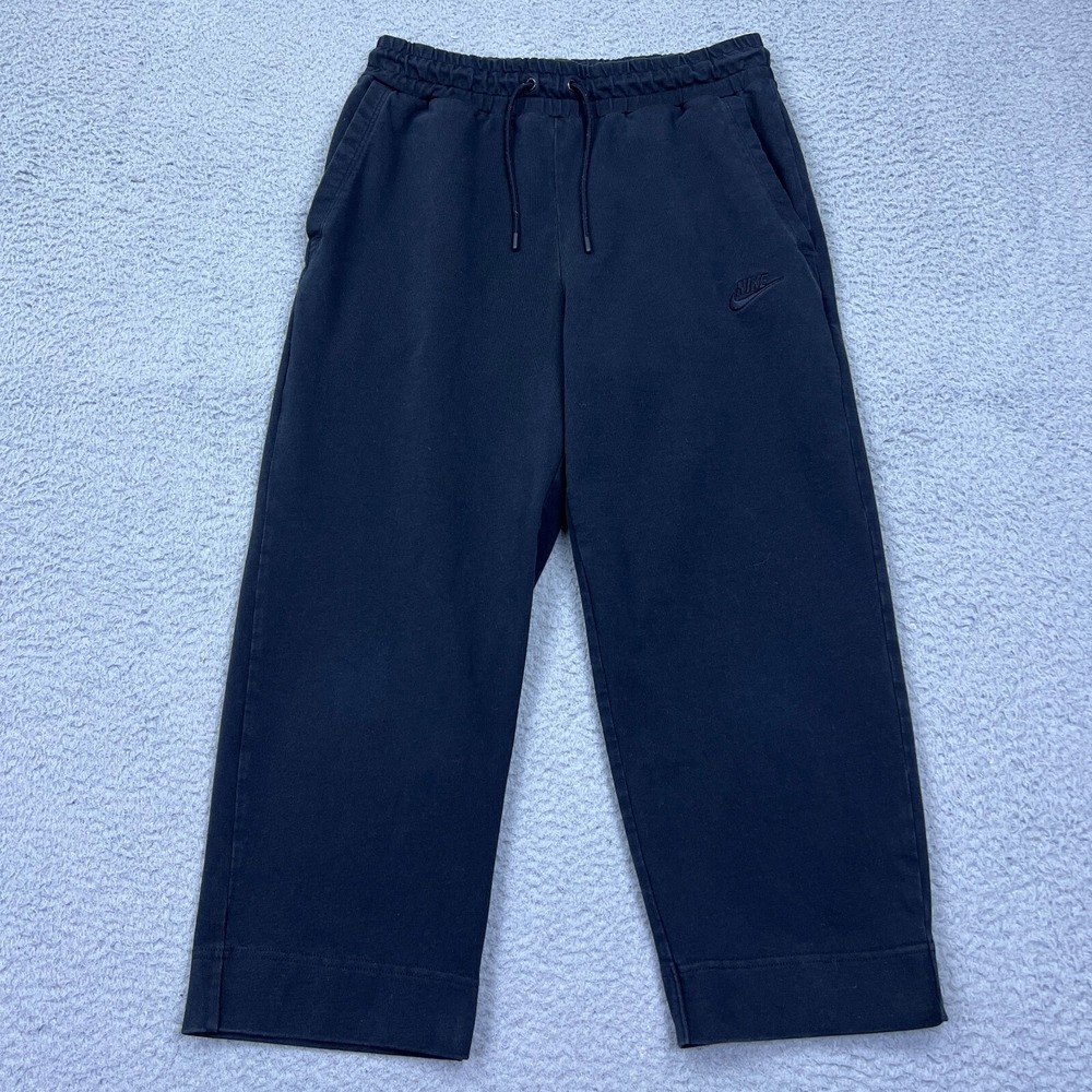 Nike Sportswear Women's Crop Sweatpants M Monochrome Black 7/8 Sweat Pant DA6164